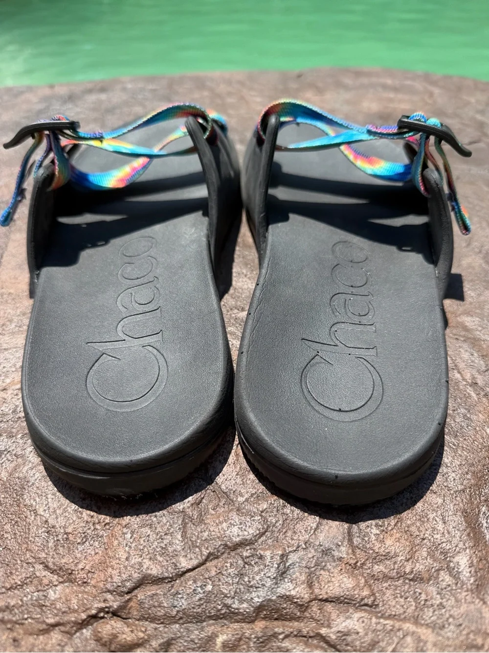 Chaco Chillos Rainbow Tie-Dye Slide Sandals Mens Size 11